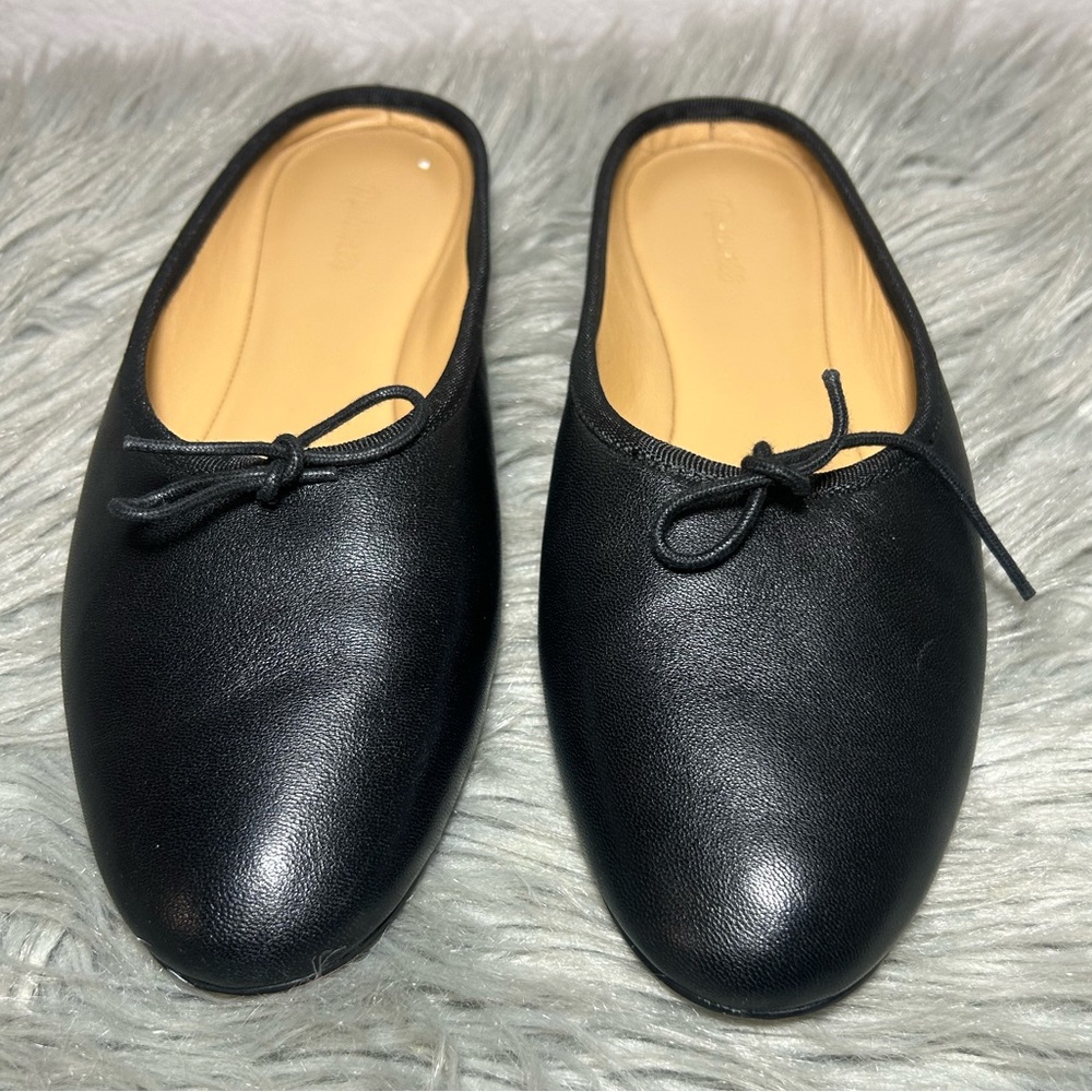 Madewell The April Ballet Flat Mule Classic Black Women's Loafers Size 8.5 - Picture 6 of 14